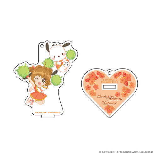 『カードキャプターさくら × サンリオキャラクターズ』アクリルスタンドキーホルダー フラワーver. さくら×ポチャッコ